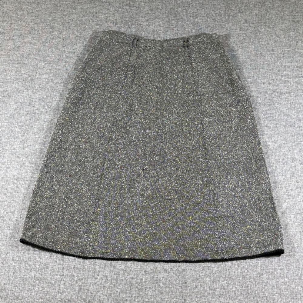Talbots Tweed A-Line Skirt Womens 6 Grey Wool Confetti Dark Academia VTG Style - Picture 8 of 12